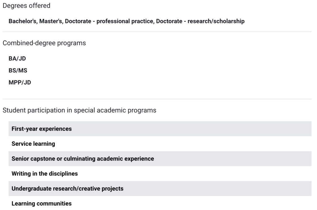 University of Houston Academic Programs